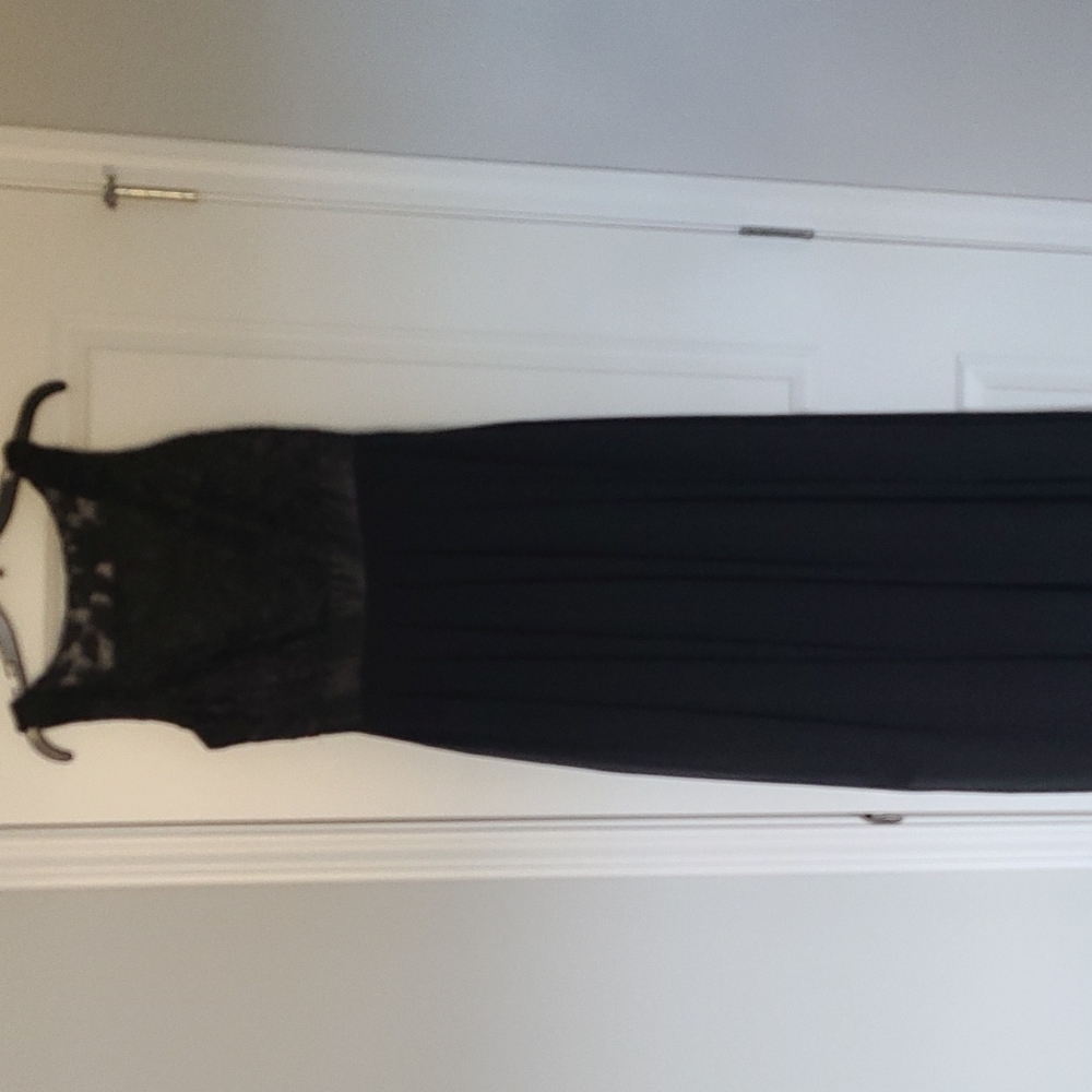 Black Lace and Shiffon long dress